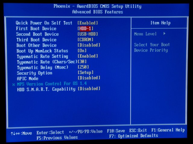Explora300 - Advanced BIOS Setup